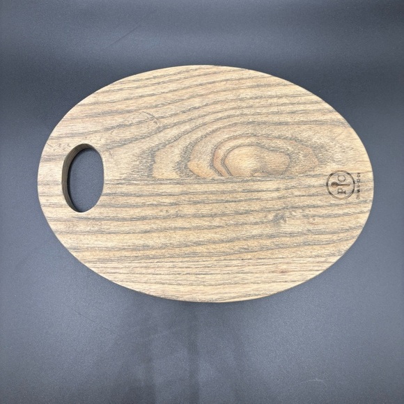 New Pampered Chef Ash Wood Serving Board 1481 Oval Laugh Share Celebrate Carved - Picture 4 of 4